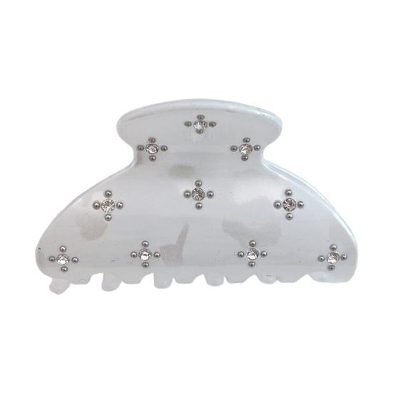 

Women Hair Clip with Star-Studded Diamond Design Thick Acrylic Stable Grip Hair Accessory for Commuting Dating белый