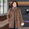 High-end Winter Fur Integrated Jacket with Noble Temperament and New Medium Mink Fur Coat