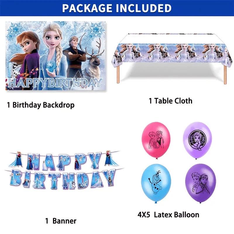 New Frozen Theme Children's Birthday Photography Background Banner