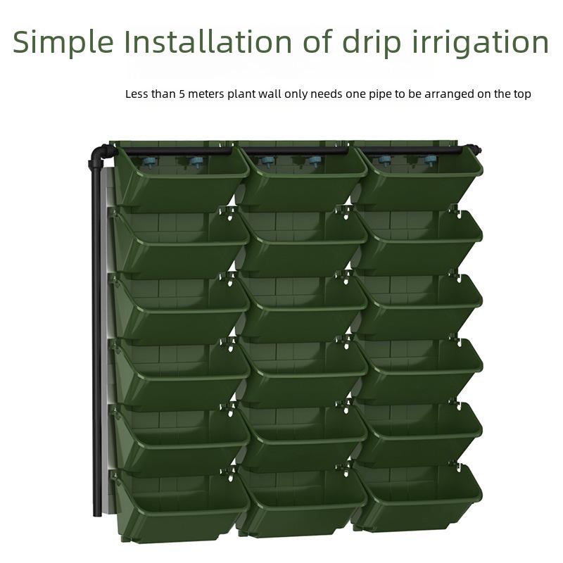 Vertical Greening Wall Pot: Plastic Hanging Planter Tray for Garden Decor