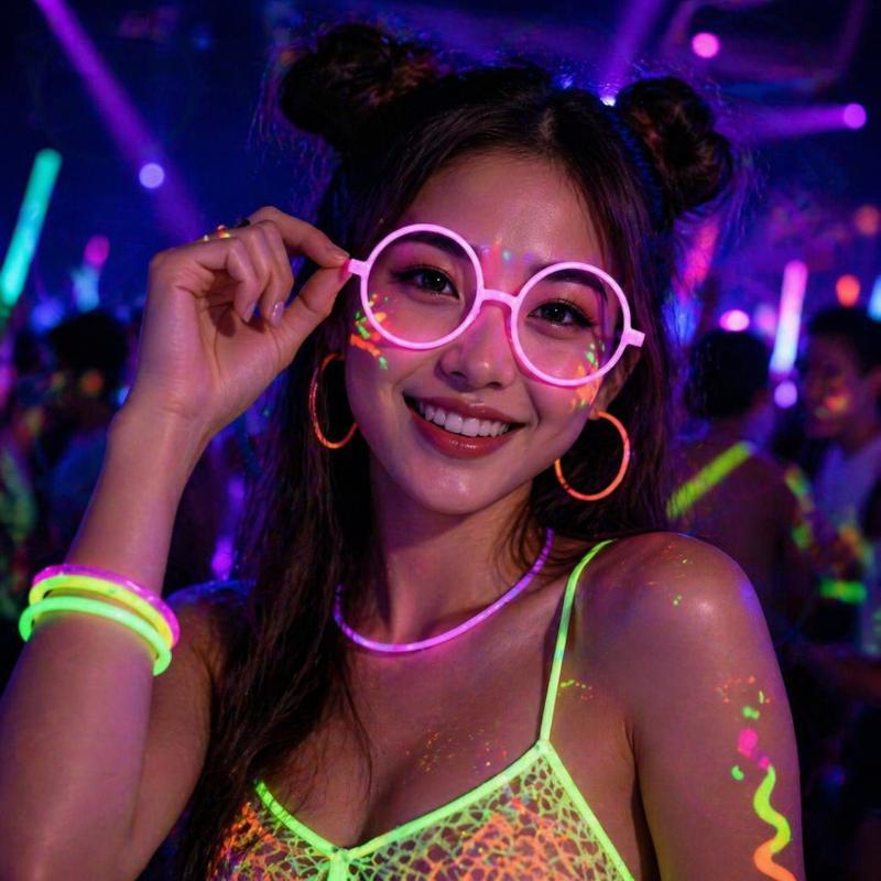 Colorful Light Up Glow Glasses 5/10Pcs Glow In The Dark Fluorescent Eyewear for School Dance Prom Night Party Events