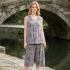 Pajama Sets for Elderly Women Sleeveless Tank Top And Pants Pjs Sleepwear Set Floral Print Summer Casual Two Piece Lounge Outfits