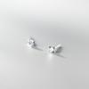 Tiny Round Crystal Stud Earrings Claw Design 925 Silver Piercing Jewelry for Women Simple CZ Zircon Earring Female Gift