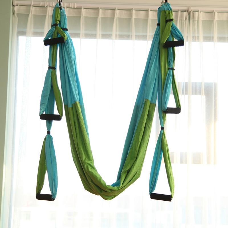 Indoor Sensory Therapy Swing Adults Nylon Fabric Yoga Suspension System Support Yoga Pilates Inversions Exercises Device
