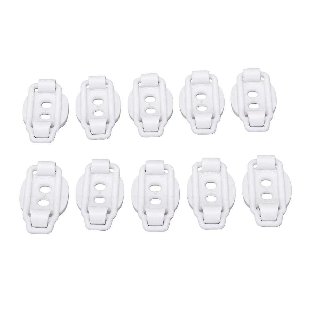 10PCS White Adjustable Cable Management Clip Self Adhesive Cord Organizer with Sticky Pads Cable Ties Screws for Home