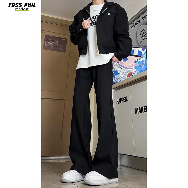 Foss Phil K53 Men's Casual Micro-Flared Suit Pants