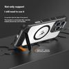 For iPhone 16 Pro Max Magnetic Case TPU + PC Kickstand Phone Back Cover