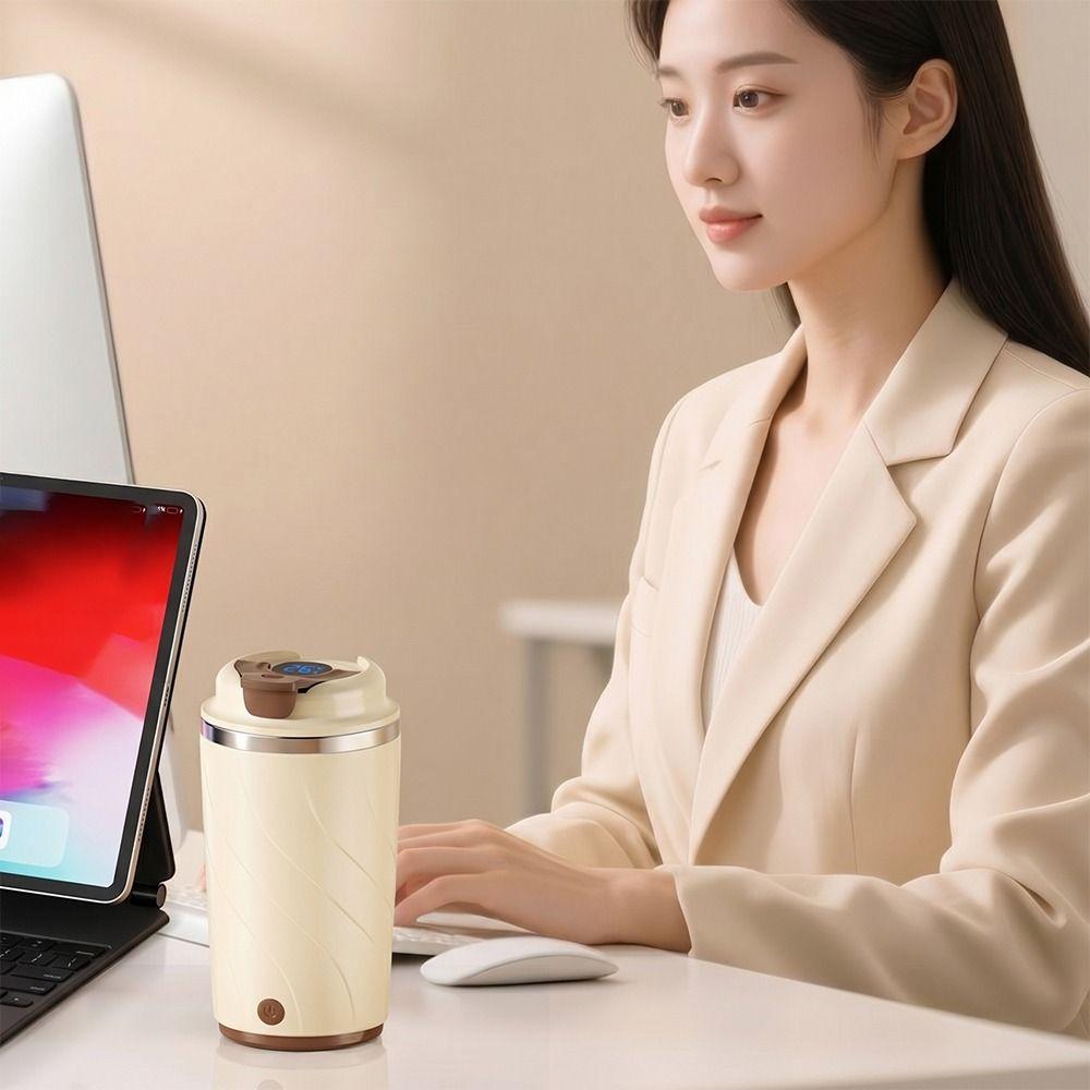 with Temperature Display Electric Mixing Mug Leakproof Insulated Travel Cup  Camping