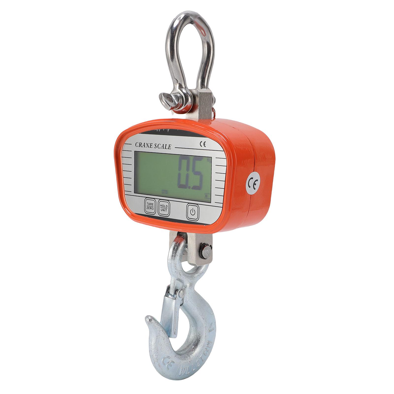 Hanging Scale 4400lb LCD Backlight Screen Accurate Multifunctional Digital Industrial Hanging Scale With Temperature and Humidity Function Aluminum alloy + alloy steel + stainless steel