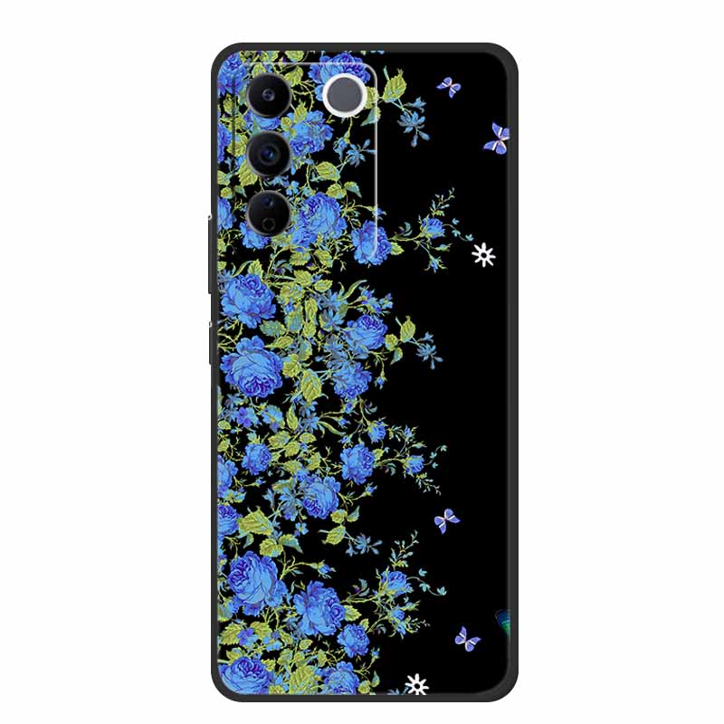 For Vivo V27e Case Cute Cartoon Cat Black Silicone Soft Phone Case For Vivo V27 Pro V27e Back Cover Cases V 27 E Pro Funda Coque