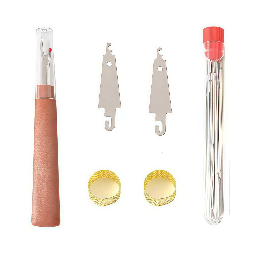 34-Piece Big Eye Steel Needle Sewing and Embroidery Kit for Seniors