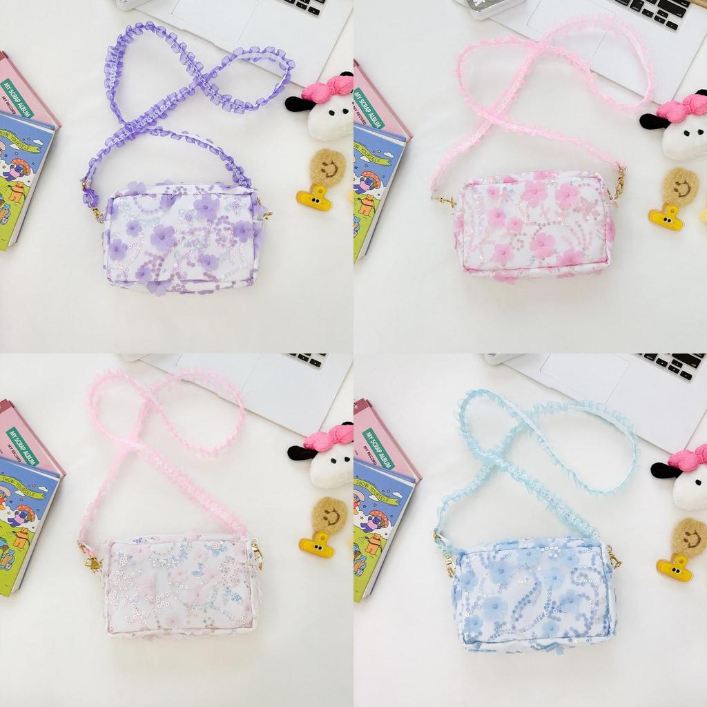 Sparkling Floral Kids Bag Adorable Fairy Shoulder Crossbody Bag For Girls 2024