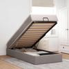 Ottoman Bed with Mattress Taupe 100x200 Cm Fabric