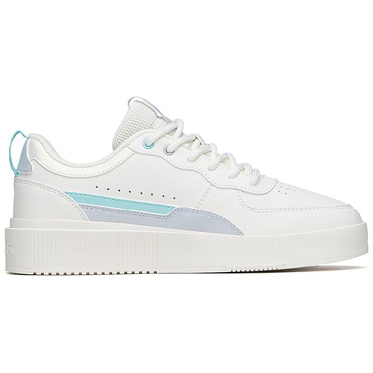 Anta Lifestyle Series Milchkappen-Schuhe Stoßdämpfend Leicht Langlebig Rutschfest Low-Top Skate-Schuhe Damen Sneaker Weiß Lila 922228012-1