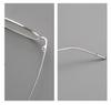 M6716S Unisex Retro Semi-Rimless Pure Titanium Eyeglass Frame - Prescription-Ready