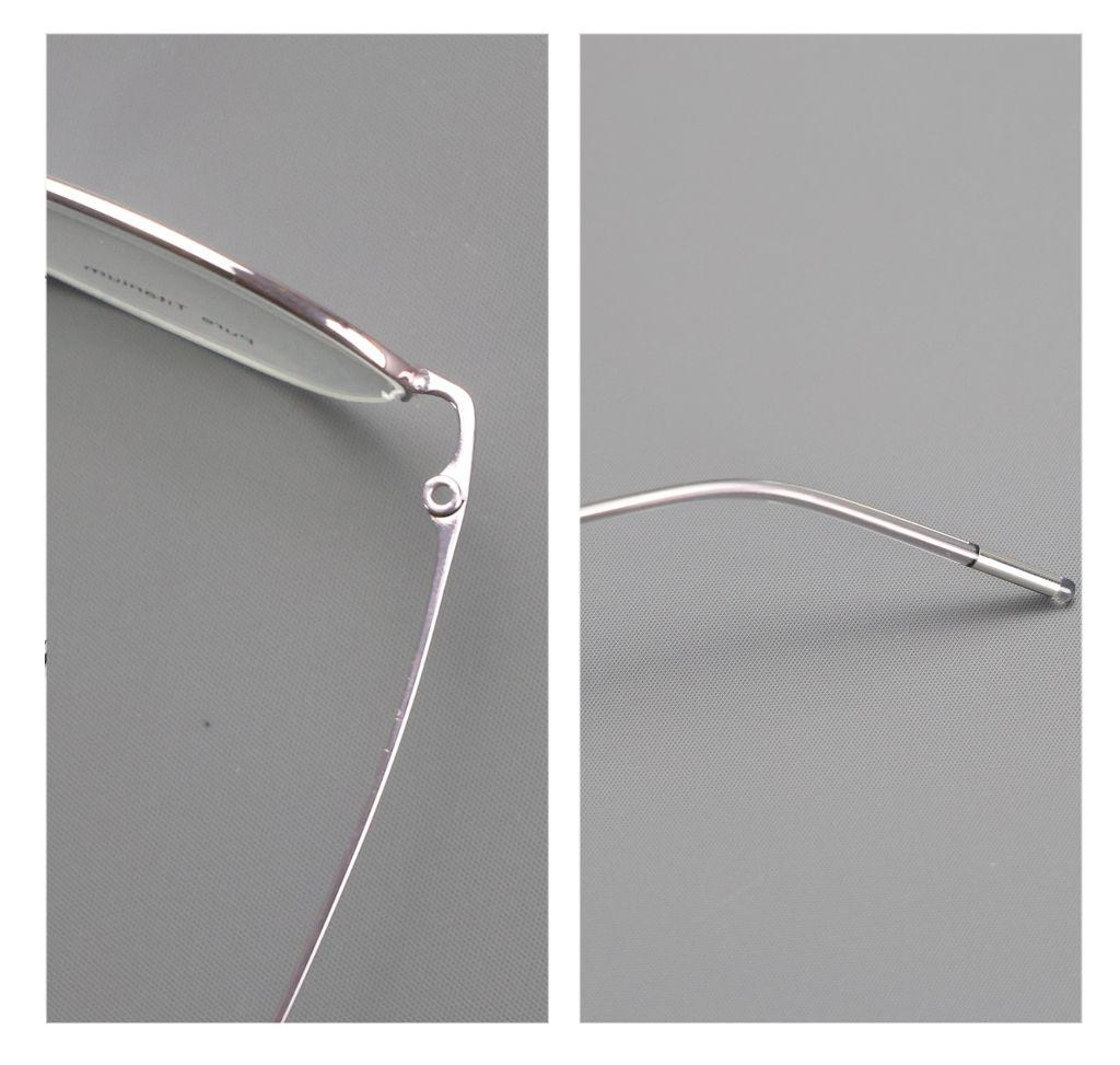 M6716S Unisex Retro Semi-Rimless Pure Titanium Eyeglass Frame - Prescription-Ready