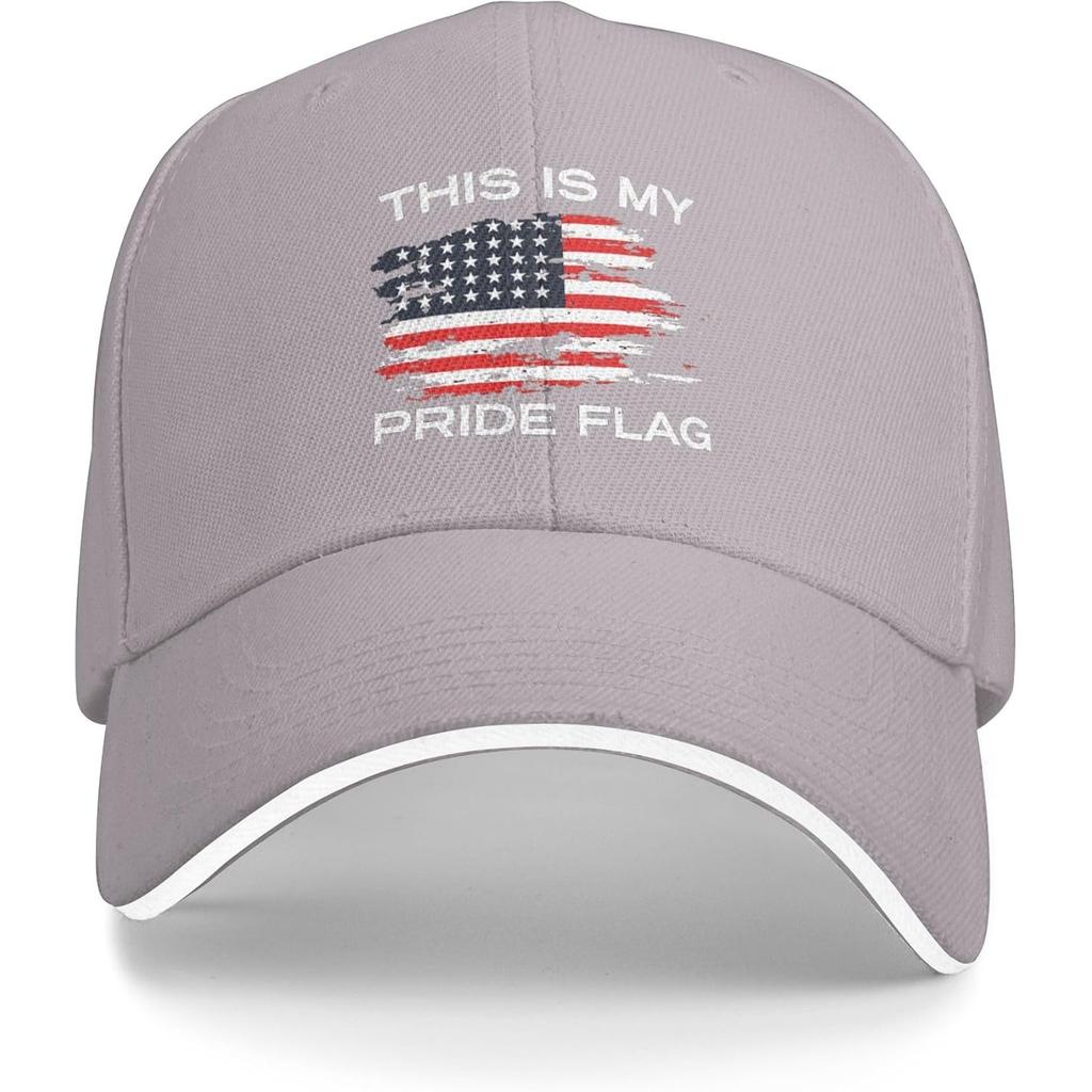 This Is My Pride Flag Distressed American Flag Baseball Cap Adult Patriotic Adjustable Dad Hat