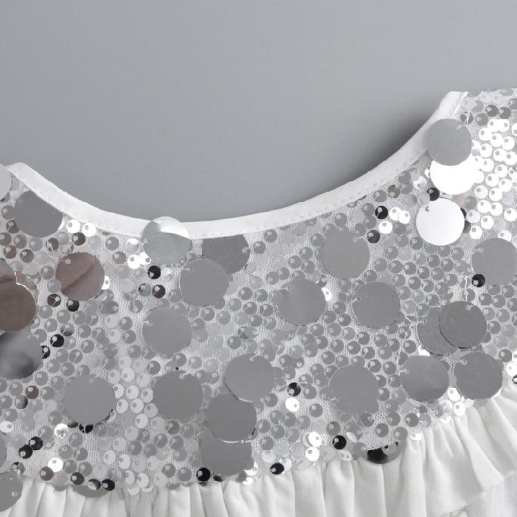 Sophisticated Sparkling Sequins Cape False Collar Elegant Pleated Ruffled Layering Shawl Clothing Accessory for Dress