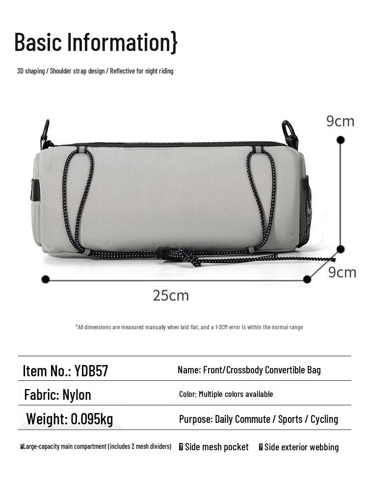 Universal Crossbar Bag for Mountain and Road Bikes - Front Beam Bag for Outdoor Cycling