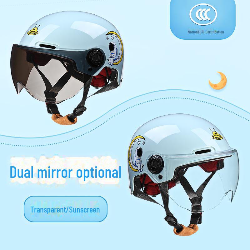 Cască de siguranță pentru copii certificată 3C pentru mașini electrice - vară, semicască, unisex, toate anotimpurile