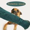 Long Thick Green Leather Anti-Bite Gloves Anti-Scratch Safety Handling Protection Gloves for Dogs Cats  Reptiles
