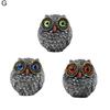 1/3Pcs Handmade Realistic Owl Statue with Big Eyes Intricate Feathers Metal Owl Figurine Home Decor