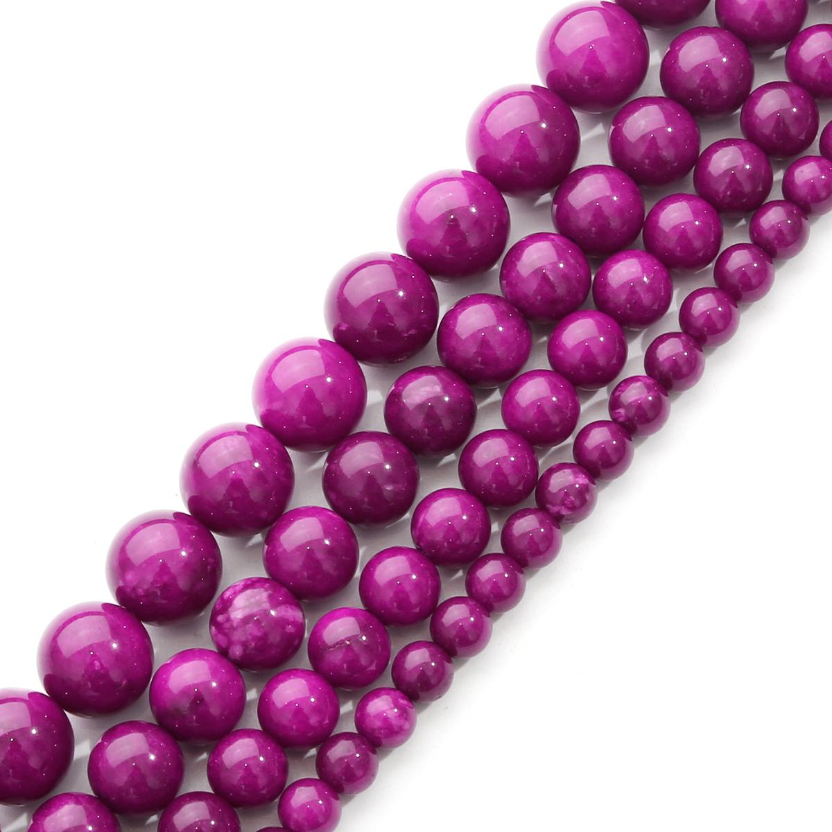 

Круглі намистини з нефриту та яшми, 6-12 мм, натуральний камінь, нитка 15” для аксесуарів для виготовлення прикрас своїми руками 6mm 65pcs фіолетовий