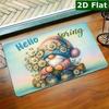 Rectangular Doormat 1pc, Hello Spring Gnome, Welcome Doormat, Non-Slip Easy To Clean Entrance Rug, Perfect for Kitchen/Bathroom/Porch/Living Room/Bar/