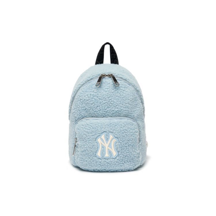 

MLB Lamb Fleece Series NY Yankees Logo Backpack Women Backpack Blue 3ABKS0216-50BLL Blue