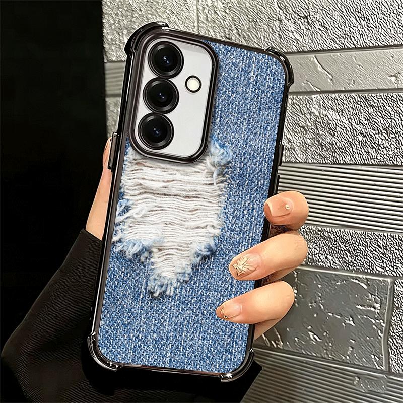 Retro Denim Pattern Soft Phone Case For Samsung A17 A27 A07 A37 A57 A16 A56 A15 A55 A14 A54 A13 A53 A26 A36 A25 A35 A24 A34 A23