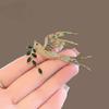Fashionable Little Hummingbird Colored Gem Brooch, Women's Anti-exposure Pin, Fixed Clothes Buttons, Wedding Party Gifts