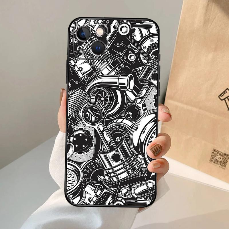 

Automobile Spare Parts Car Engine Case For iPhone 17 Pro Max 17Pro Shockproof Cover For iPhone 17 Air Funda iPhone 17Pro MAX