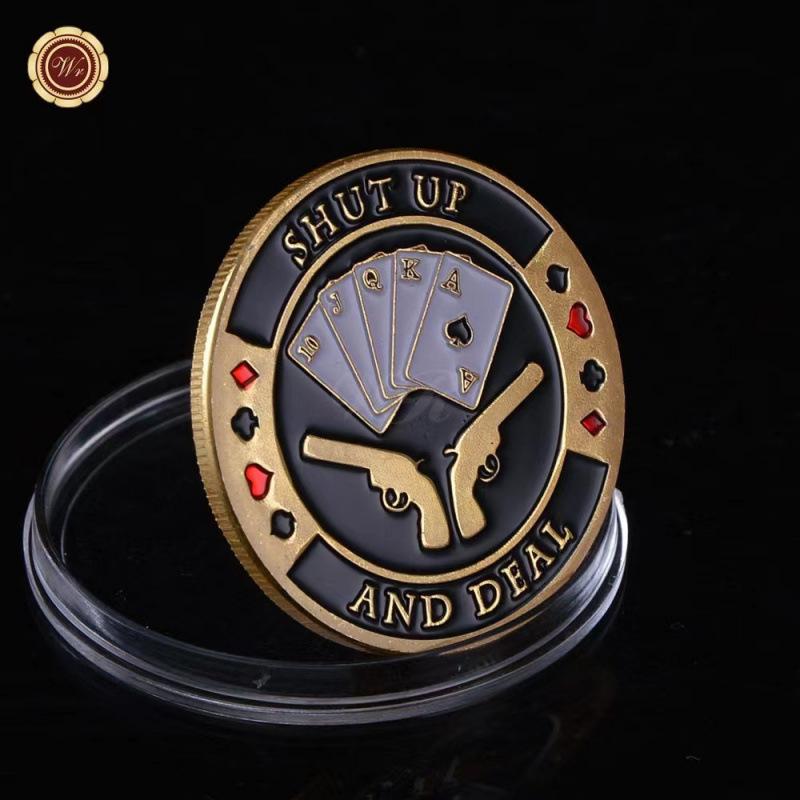 Texas Hold'em, Kovové tlakové karty, Šťastné mince, Kódy domů s blindy, dealer, Plný tlak all-in, žetony, tlakové karty