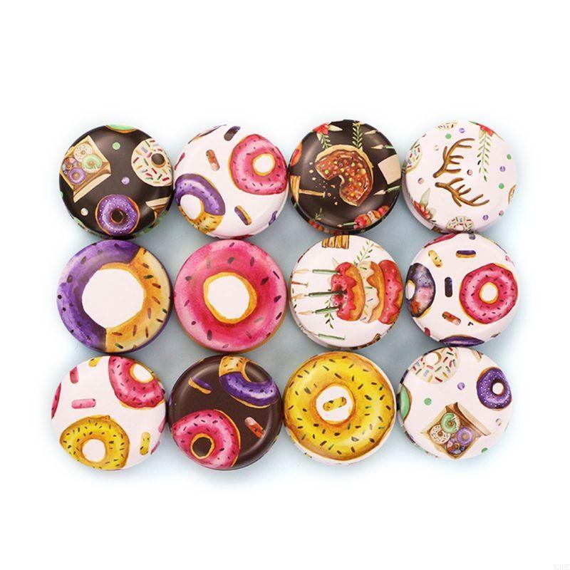 Round Tinplate Storage Box with Lid Spice Herb Powder Cosmetic for Case for Chinese Tradition Grinding Herb Powder X3UC