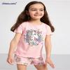 Littlebuddy Summer Kids T-Shirt Set 2-7 Years Old, 2-Piece Outfit, Round Neck Short Sleeve