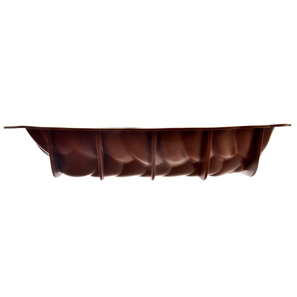Forma Do Pieczenia Chałki Ciasta Silikonowa 41cm Brązowa SILLINIE ORION 151781