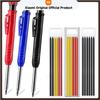 Xiaomi Solid Carpenter Pencil Set Woodworking Tools Mechanical Pencil 5 Colors Refill Construction Job Tools Carpentry Marking Scriber