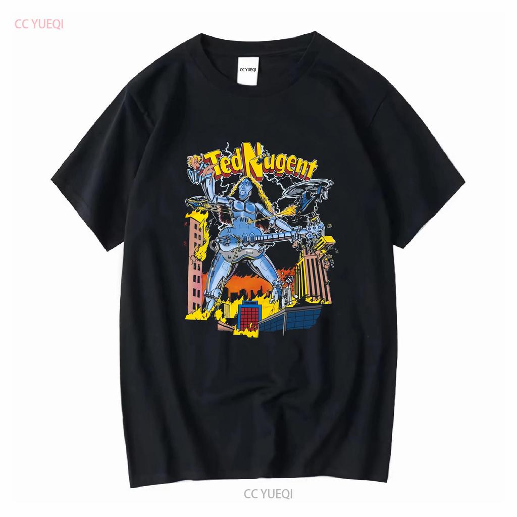 Vtg Rock Tour T Shirt Ted Nugent XL Long or Short Sleeves Vintage Washed Homme Casual Top For Everyday Wear Designer Clothes
