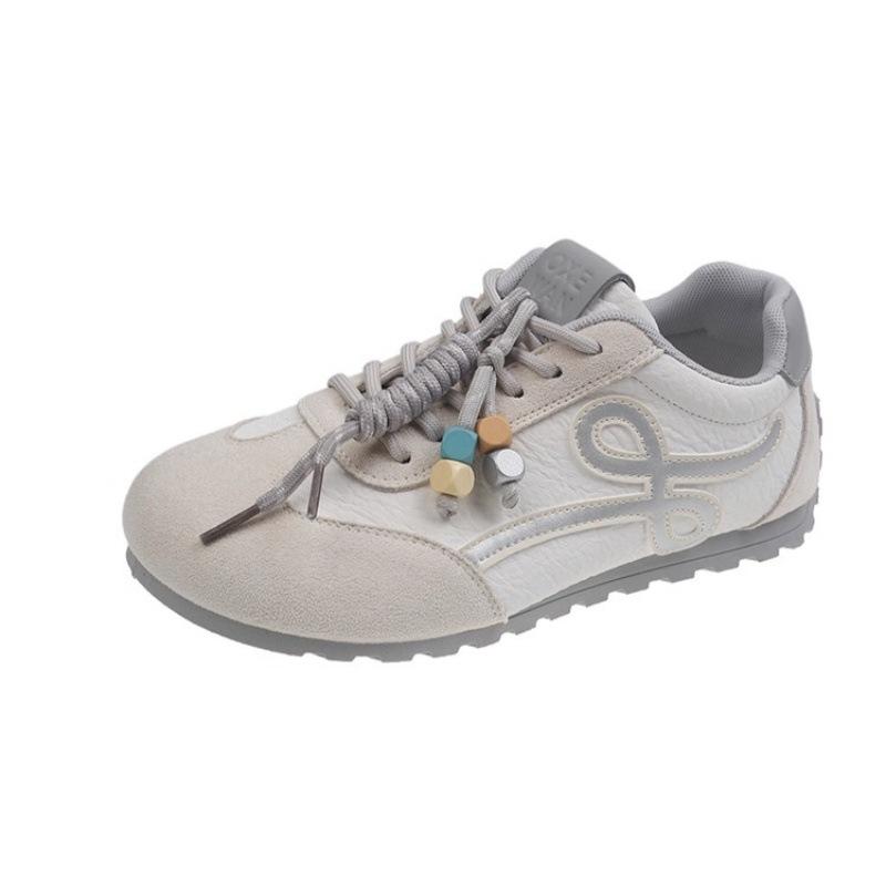 Inner height increase retro ugly cute big head leather German training shoes women's 2025 new casual shoes fringed buckle sports Forrest Gump shoes