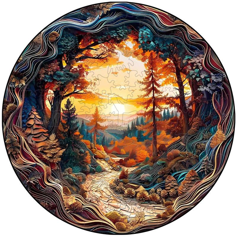 3D Winding Road Wooden Jigsaw Puzzle Scenery ontessori Games 3d Animal Wooden Puzzle Adults Christmas Board Games Ideal For