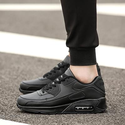 Men's and Women's Retro Running Shoes, Spring Low Top Leather Surface, Double Mesh Air Cushion Cushioning, Casual Sports Shoes for Jogging