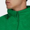 Adidas Originals Funnel Velour Logo All-Over Print Stand Collar Half-Zip Long Sleeve Sweatshirt Men Sweatshirt Green IB3420