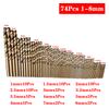 74Pcs 1-8mm M35 HSS-CO Cobalt Twist Drill Bit High Speed Steel Metal Drill Bit Hole Cutter For Stainless Steel