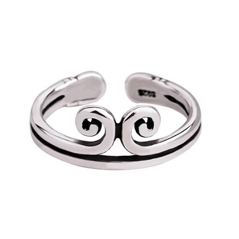 New Popular Exquisite Handmade Personality Thai Silver Wukong 925 Sterling Silver Jewelry Big Westward Hoop Opening Rings TYB535