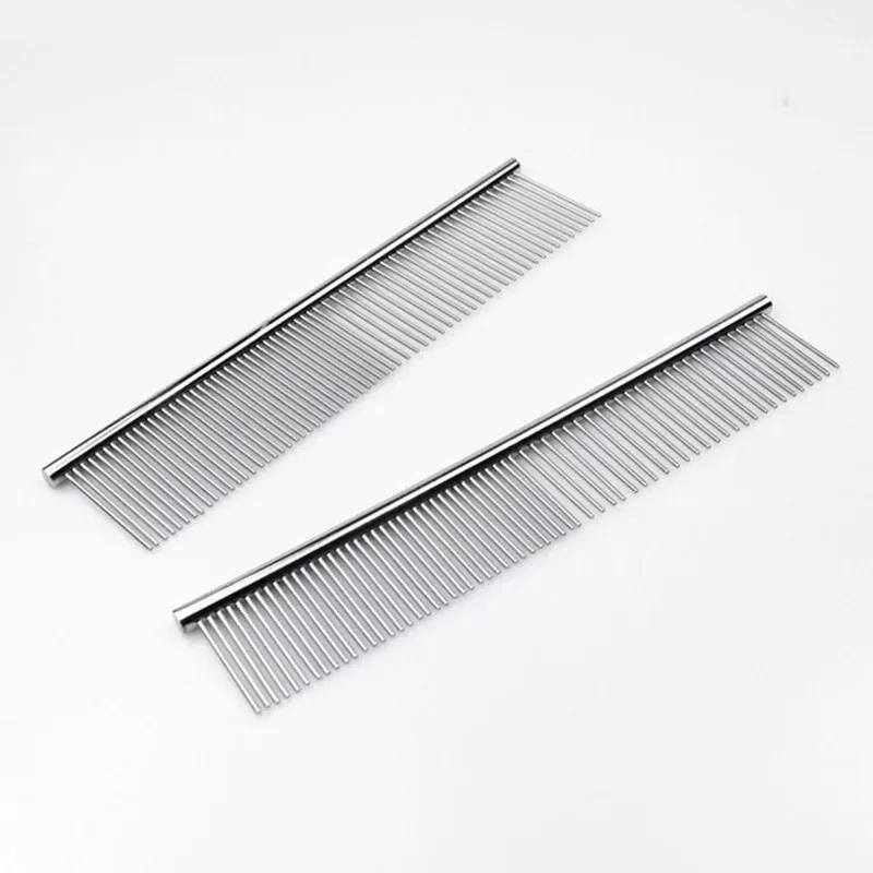 Pet Hair Removal Comb Stainless Steel Pet Grooming Comb for Dogs and Cats That Gently Removes Loose and Knotted Hair