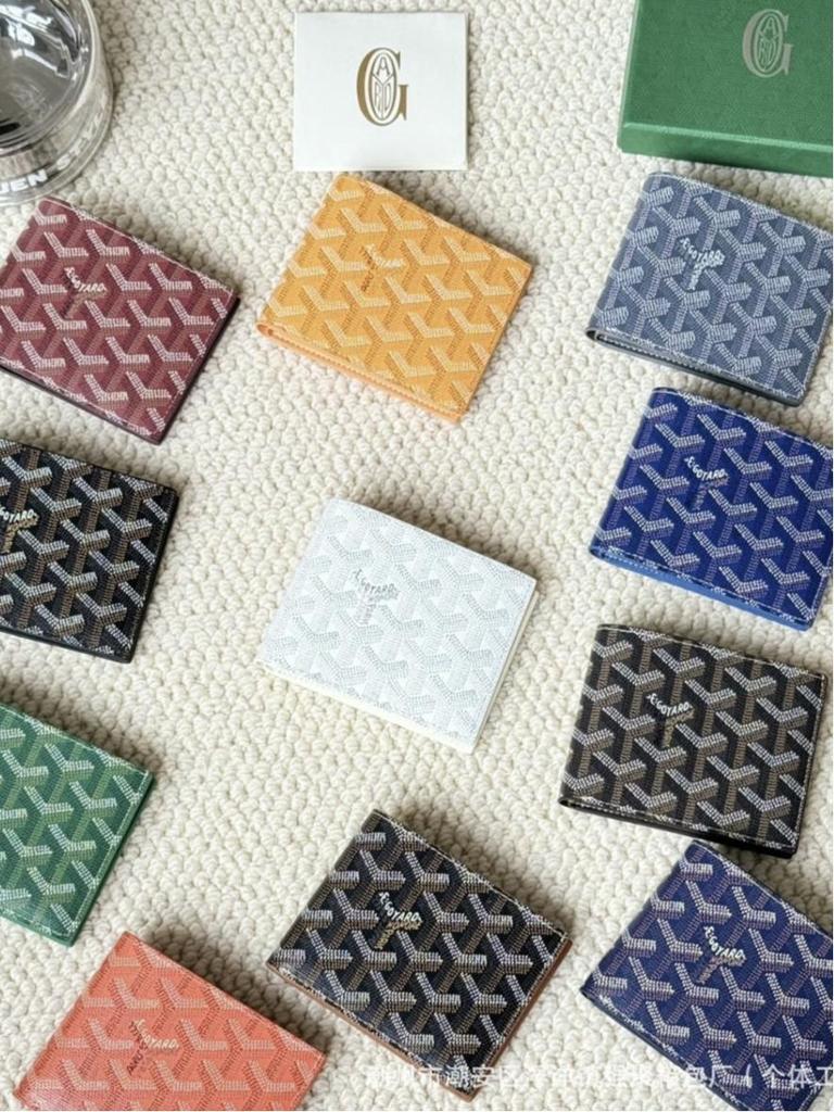 2025 Trendy Dogtooth Wallet: Goyard Style, Multi-Card Slots, Versatile European & American Fashion Accessory.