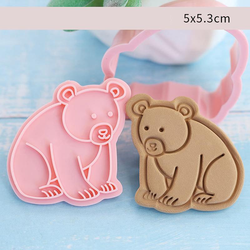 8Pcs/Set  Biscuit Mold Forest Animal Shape Cookie Cutter Icing Fondant Cake Tool