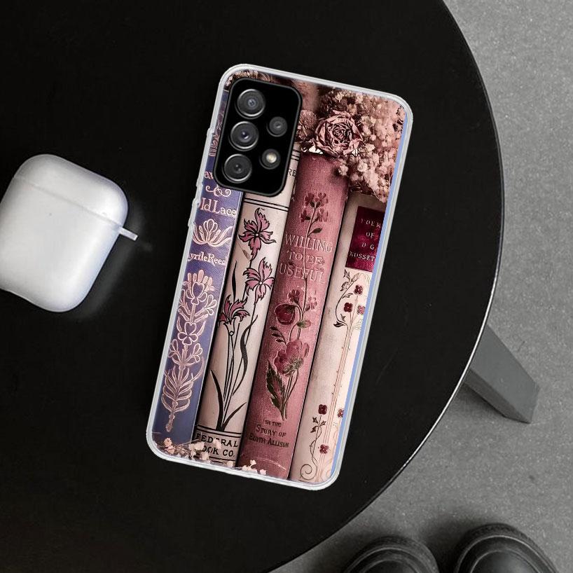 Read Books Illustration Reading Phone Case Cover for Samsung Galaxy A12 A22 A32 A52 A72 A02S A51 A50S A31 A20S A10S Note 20 Ultr