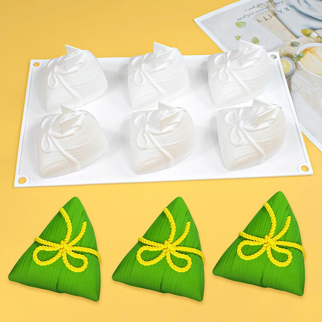 Stampi antiaderenti per Zongzi 6 cavità Stampo per dolci di riso Stampo per cioccolato per decorazione torte Fatto a mano