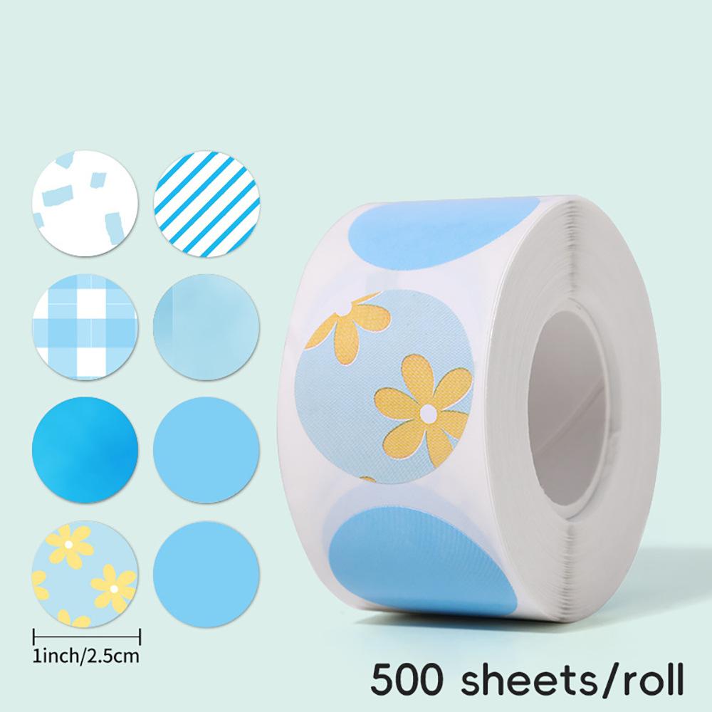 500pcs/1roll Thank You Round Stickers Multicolor Pastel Self Adhesive Label for Gift Envelope Package Sealing and Handmade Decor